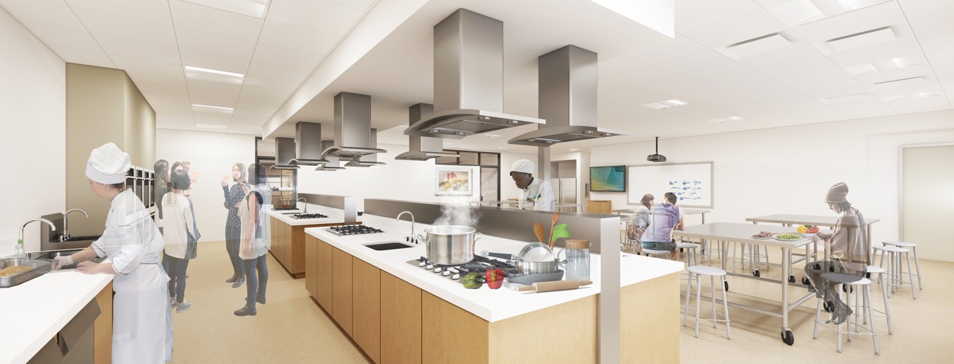 San Diego Unified School District - Hoover High CTE School Culinary Arts kitchen